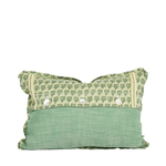 back of pillow with pearl buttons