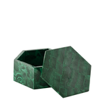 Vintage Hexagonal Malachite Box