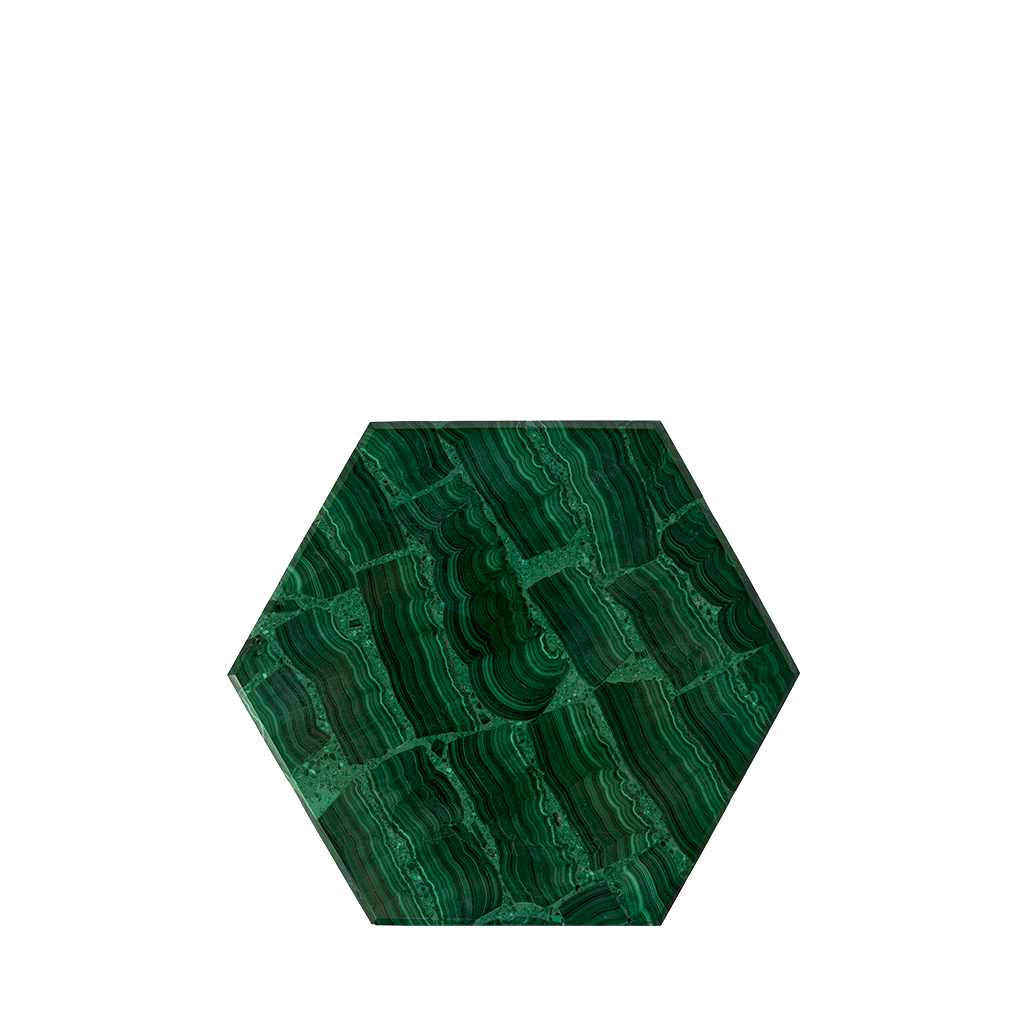Vintage Hexagonal Malachite Box