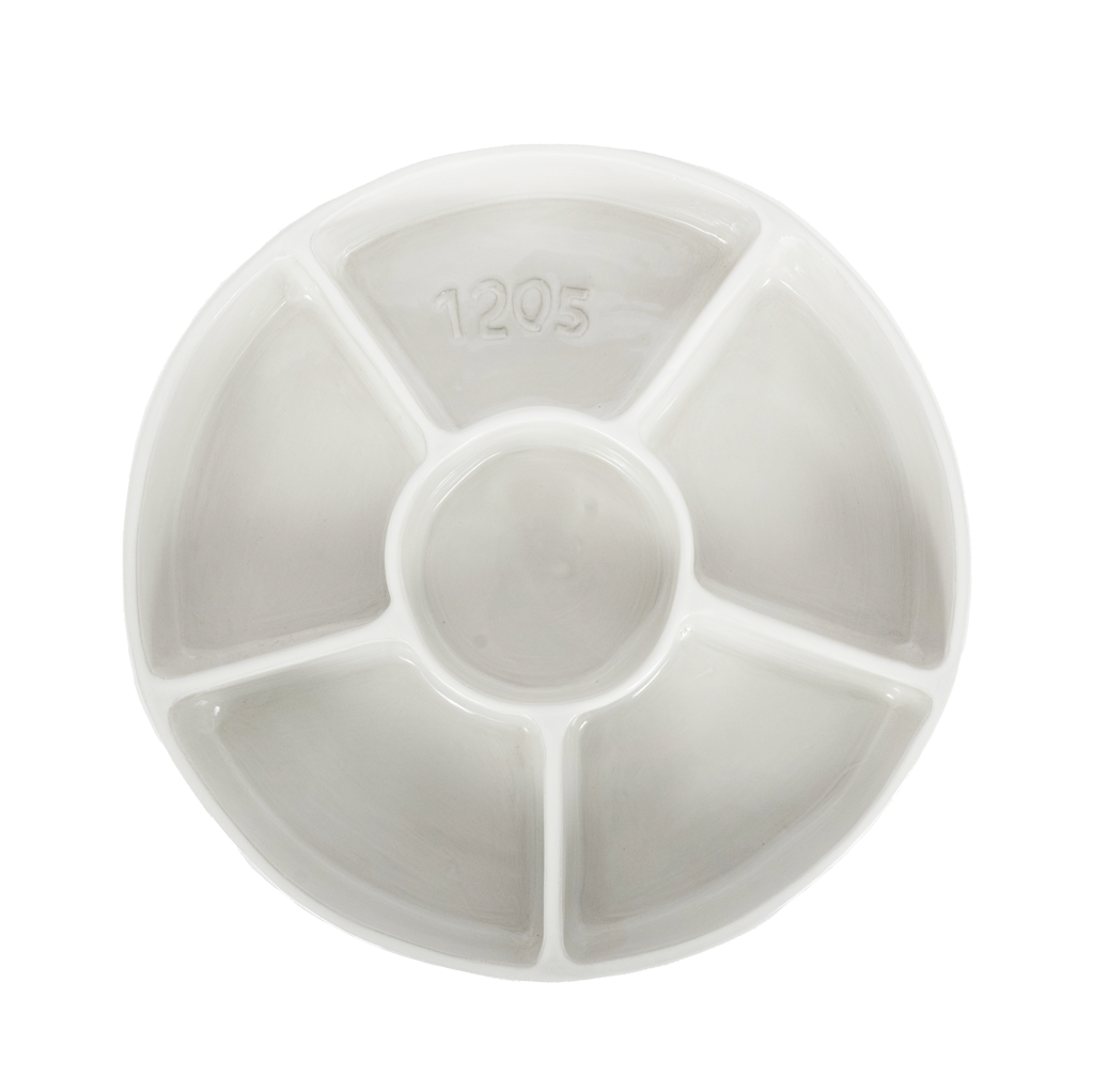 Ceramic Appetizer Platter, with six sections