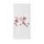 hand towel with embroidered flowers and bees