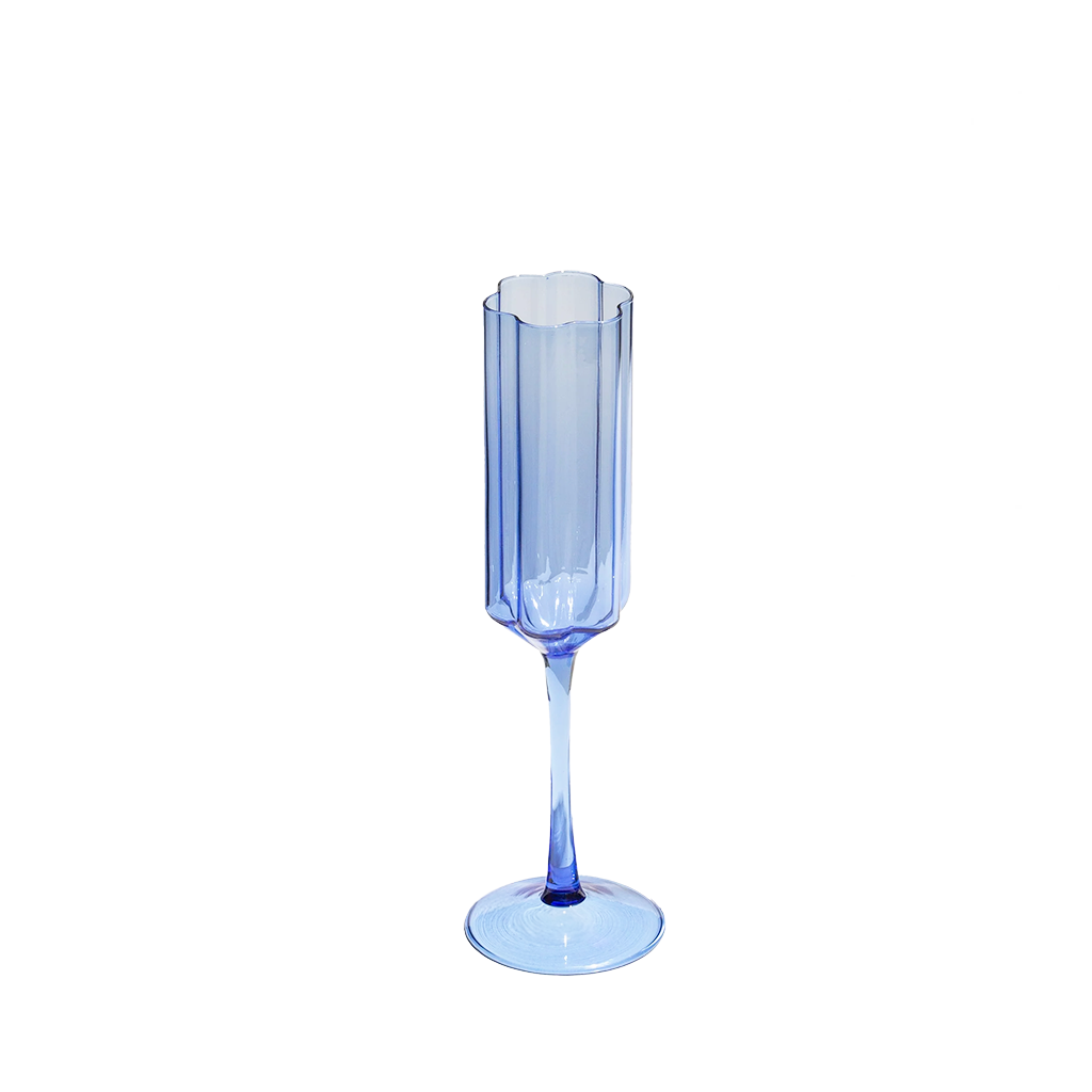Blue Champagne Flute