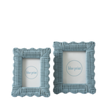 Two blue textured picture frames with 'blue print' branding on a white background