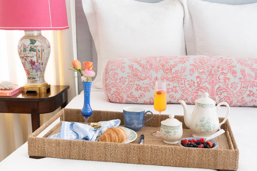 Mothers day breakfast in bed display