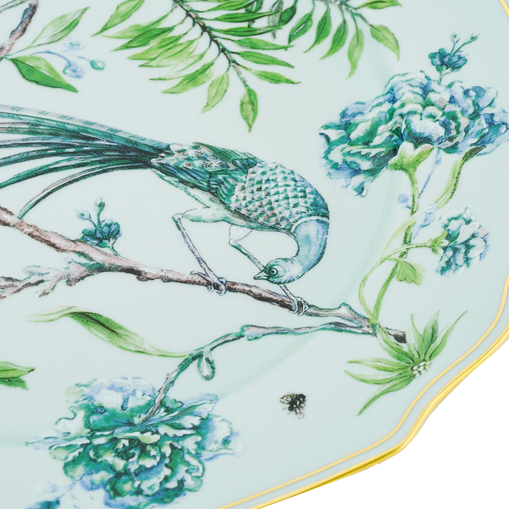 Secret Garden Dinner Plate: close up