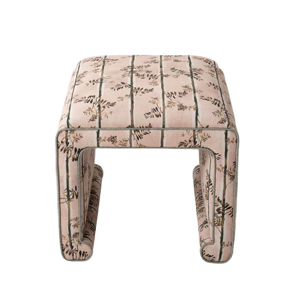 Stool with floral pattern on a white background