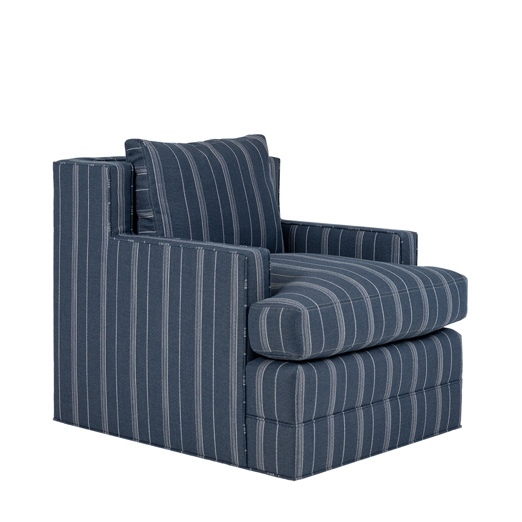 Greenville Swivel Chair, Lapis