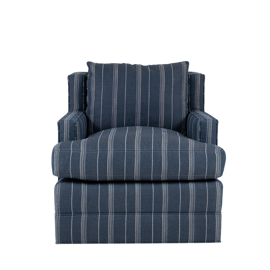 Greenville Swivel Chair, Lapis