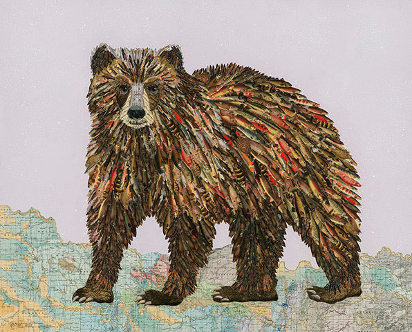Image of bearington print made of mixed media