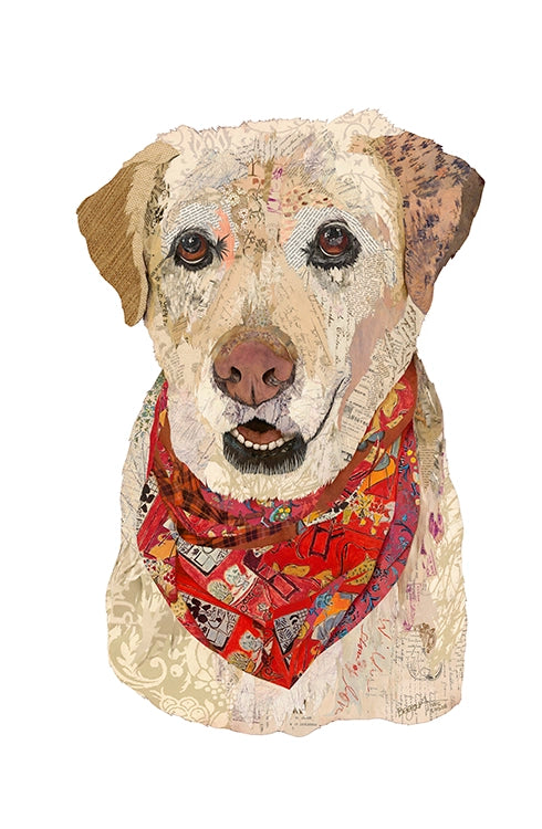 silhouette print of dog