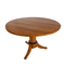 Maria Wooden Table. A circular flat top with 3 legs stemming from the bottom. A very classic design