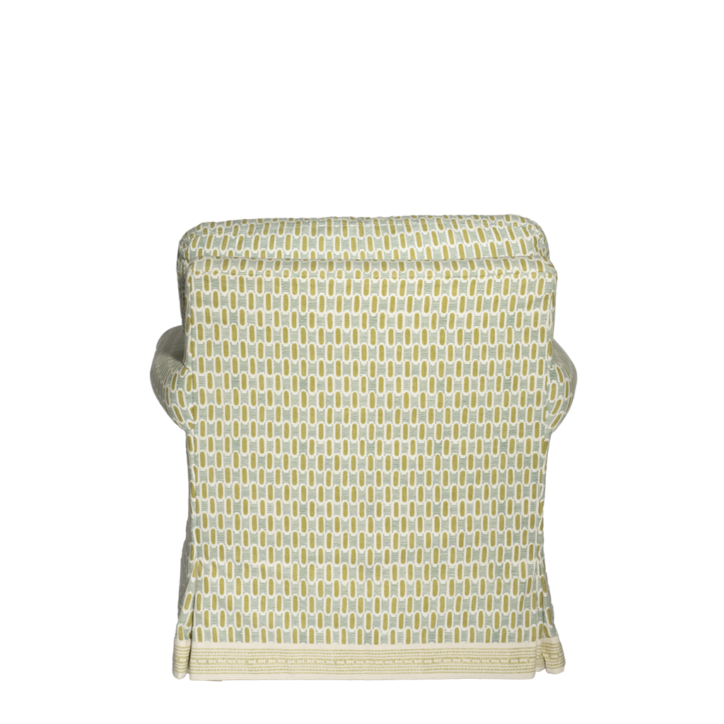 Patterned cushion on a white background