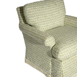 Patterned armchair on a white background