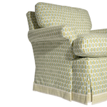 Patterned armchair on a white background