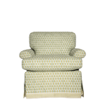 Patterned armchair on a white background