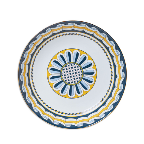 Napoli Pasta Bowl with blue and yellow design