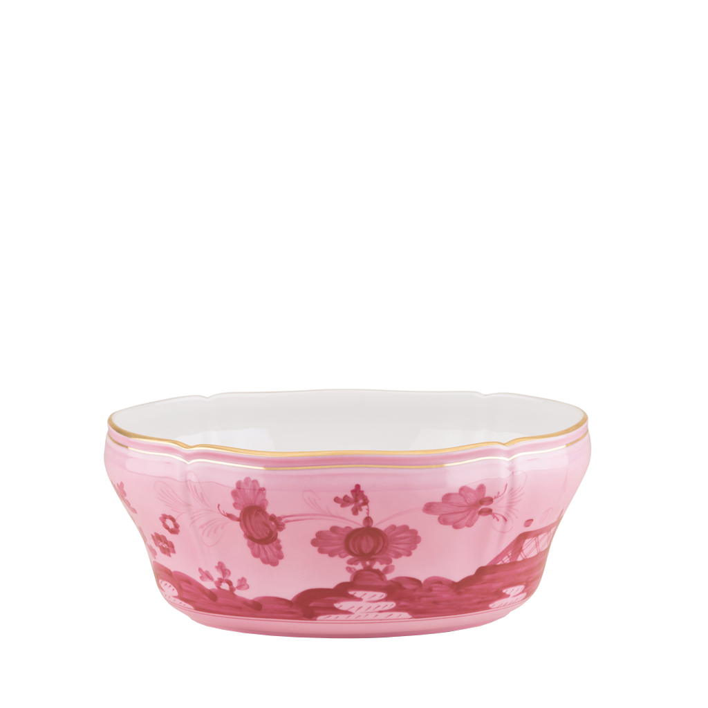 porpora serving bowl with pink detailing