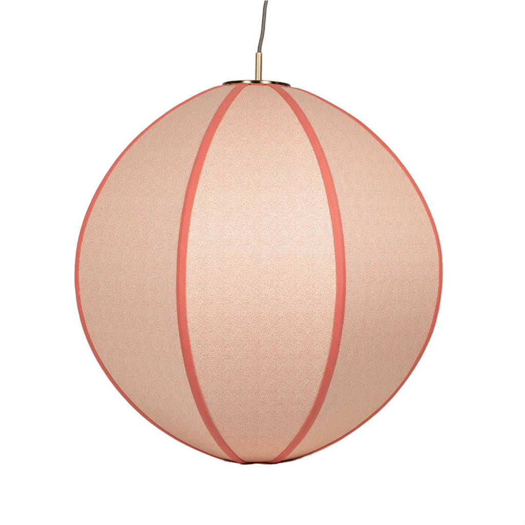 Bondi Orb Pendant--oversized coral colored shade