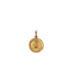 Gold pendant on a white background