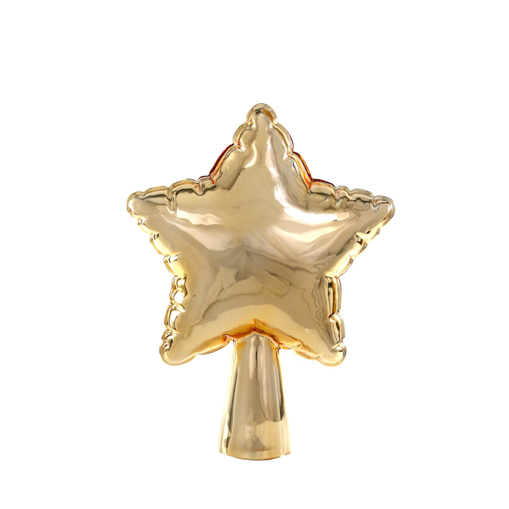 Tree topper, gold mylar balloon