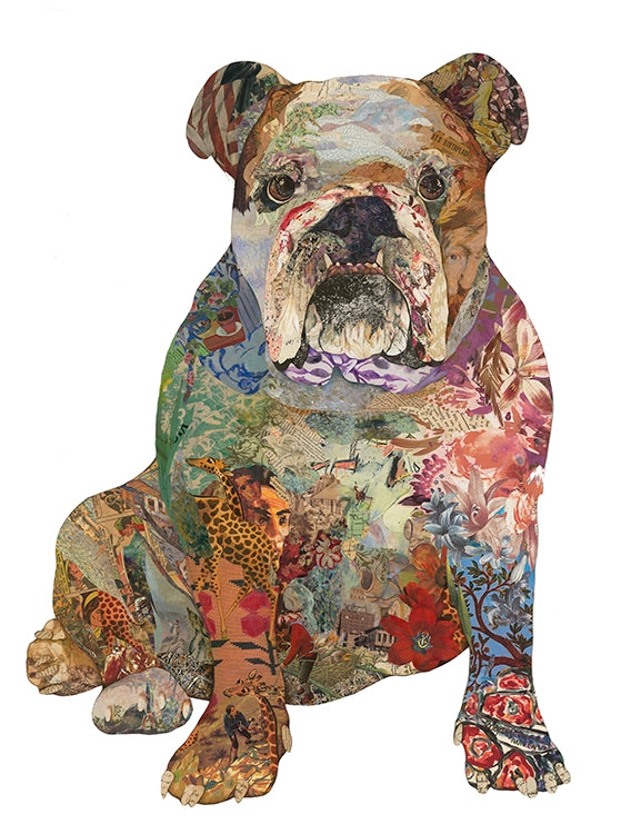 silhouette print of dog