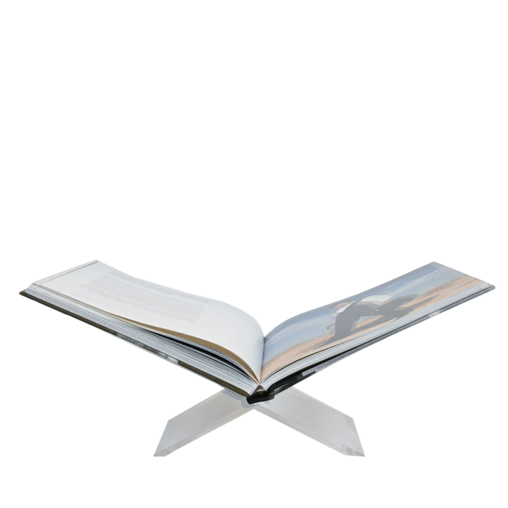 Open book on a white background