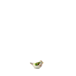 Small decorative bird figurine on a white background