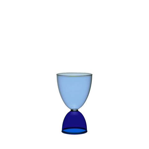 Martini glass (blue) front view