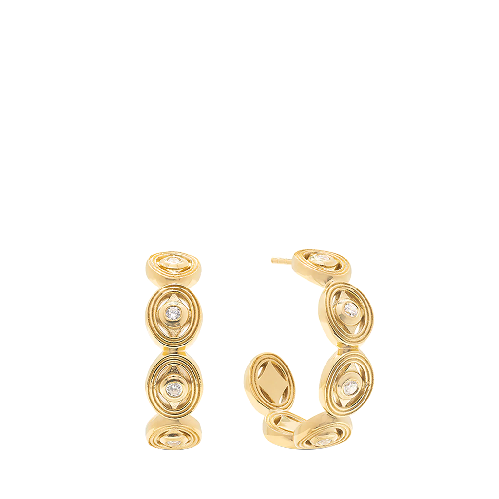 Bejeweled Parisienne Hoop Earrings