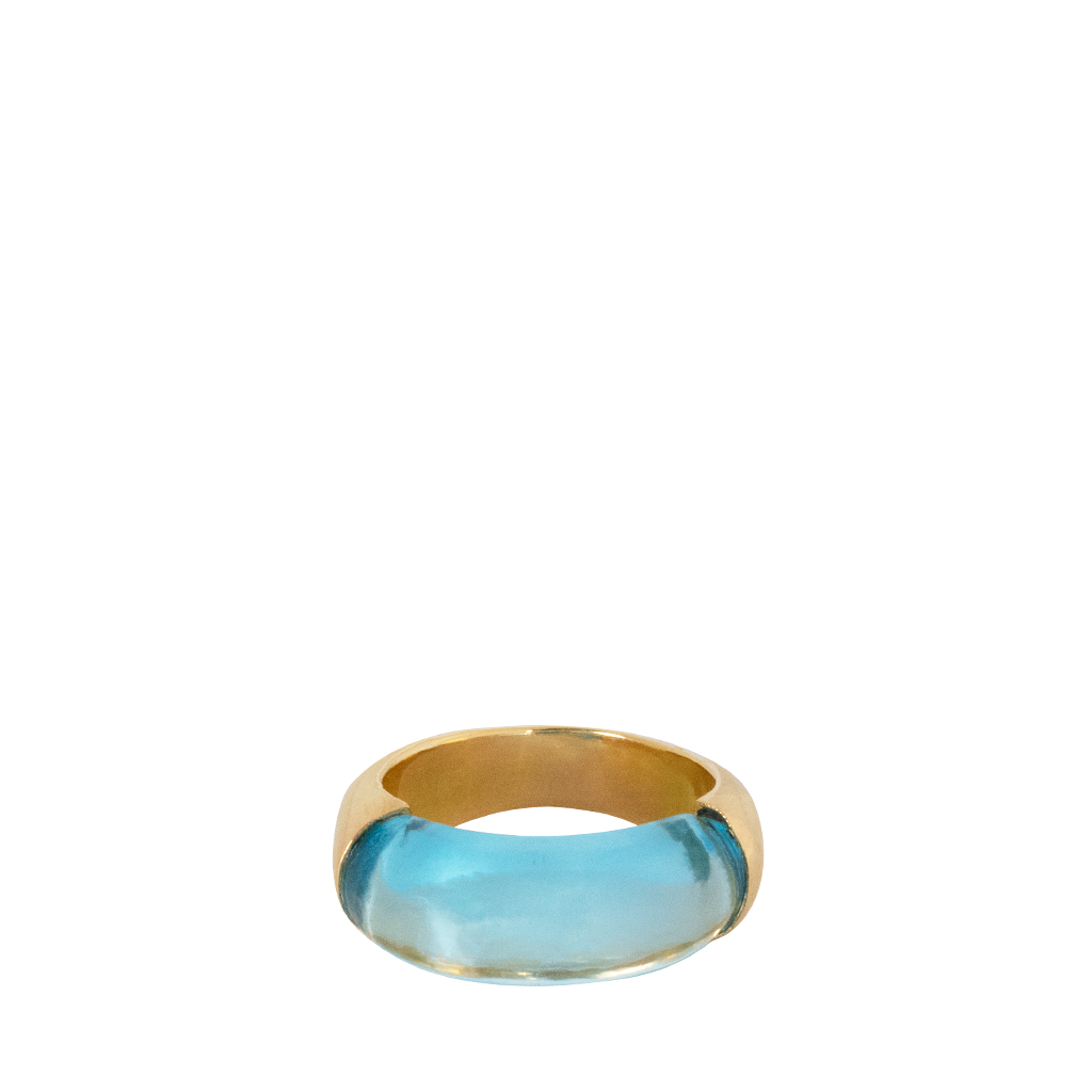 Blue Topaz Dome Ring