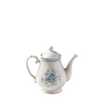 floral cobalt teapot