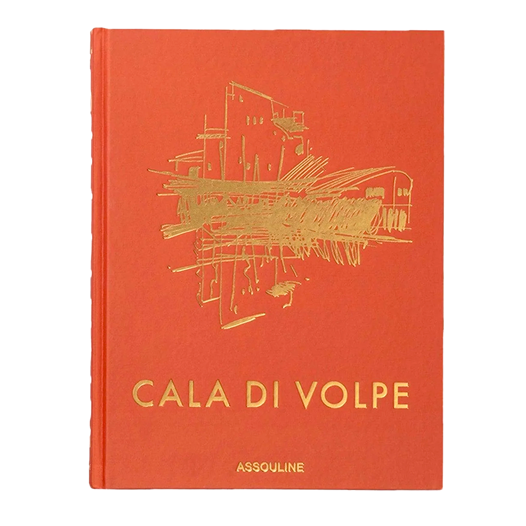 Orange book with gold abstract design and text on a white background