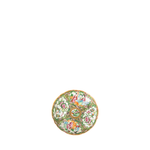 Decorative plate with floral and bird pattern on a white background