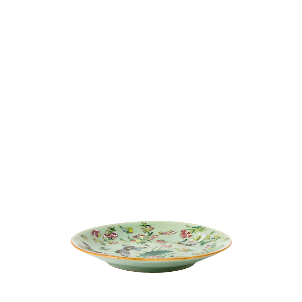 Celadon Famille Rose Plate II