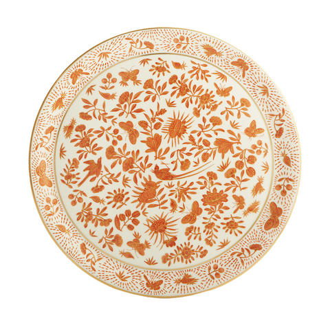Mottahedeh Sacred Bird & Butterfly Cake Plate