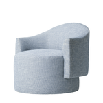 Gray textured armchair on a white background