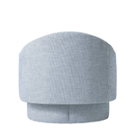 Light blue knit beanie on a white background