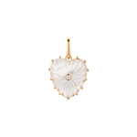 Mother of Pearl Heart Necklace Charm