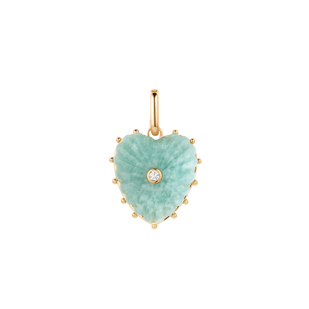 Amazonite Heart Necklace Charm
