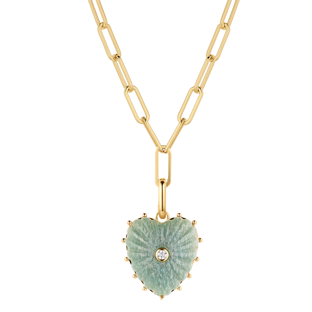 Amazonite Heart Necklace