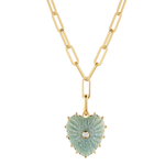 Amazonite Heart Necklace