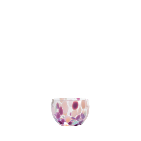 peach and purple dotted small bowl