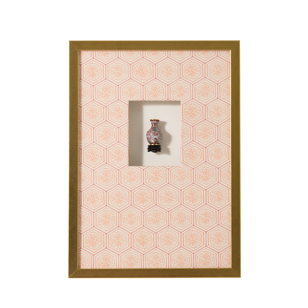 Miniature Cloisonné Vase on Sunset Geo III