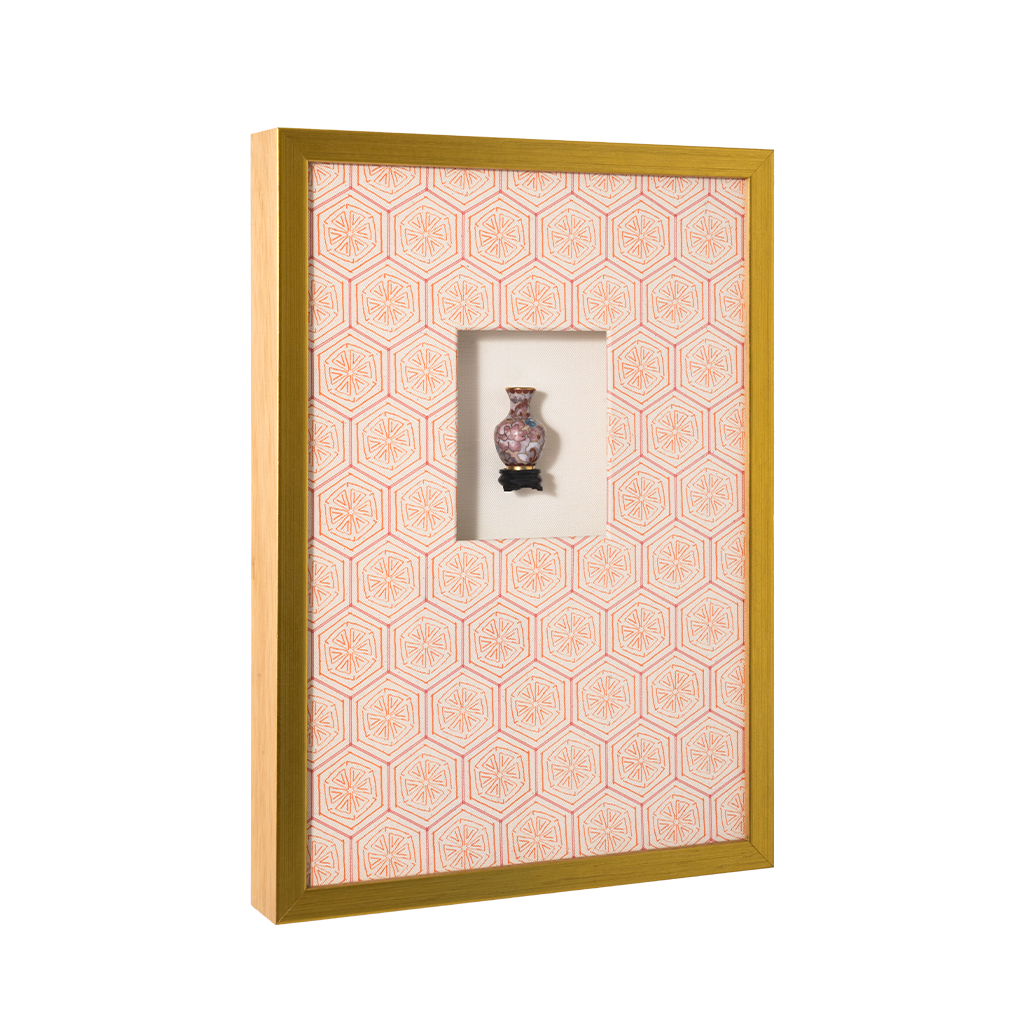 Miniature Cloisonné Vase on Sunset Geo III