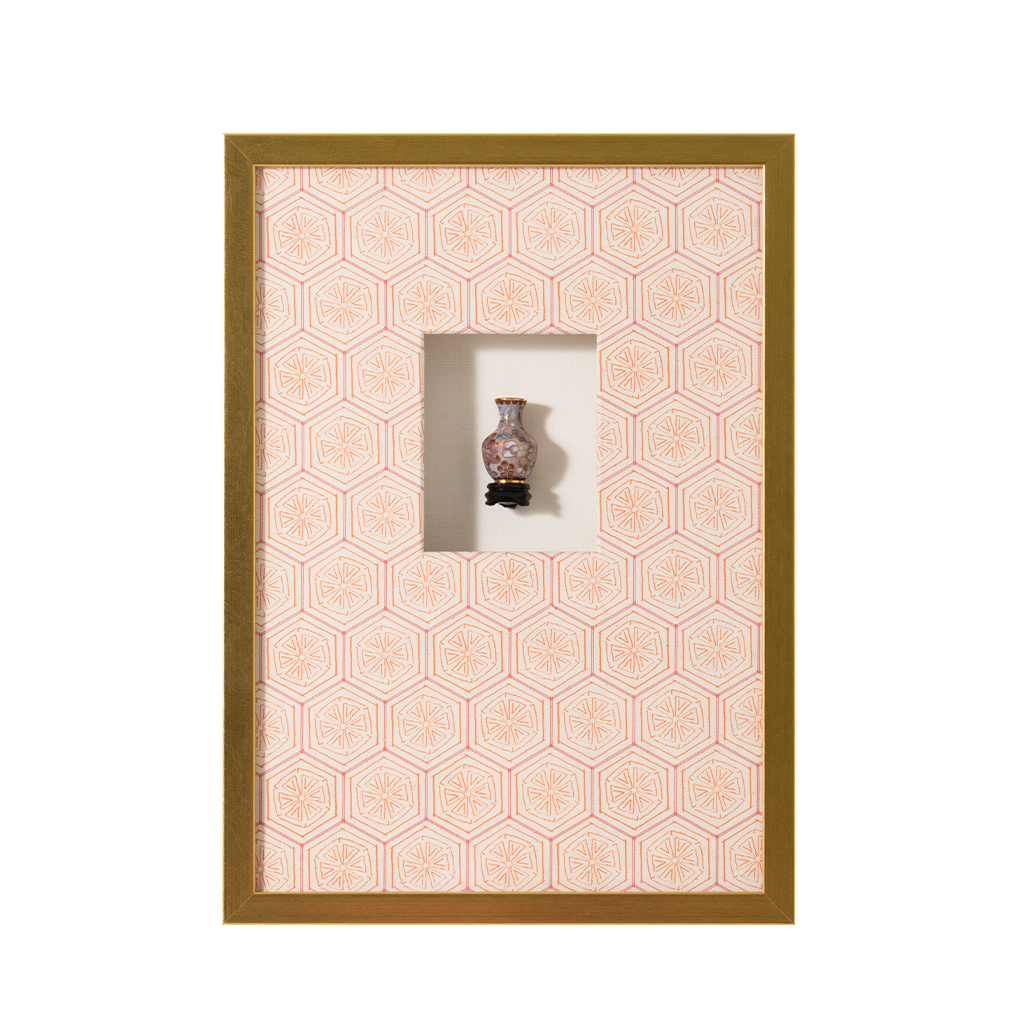 Miniature Cloisonné Vase on Sunset Geo I