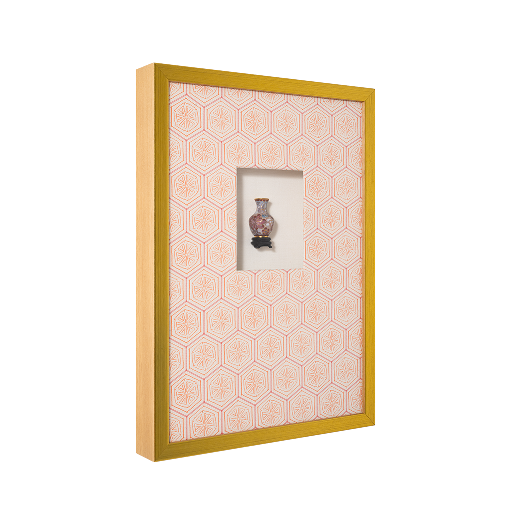 Miniature Cloisonné Vase on Sunset Geo I