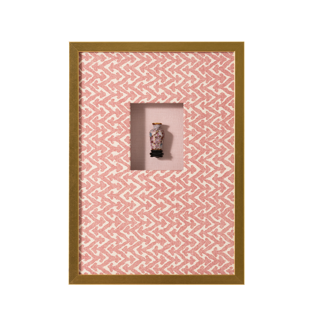 Miniature Cloisonné Vase on Pink Rabanna III