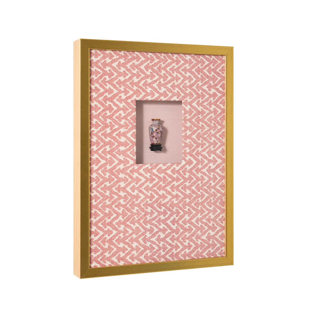 Miniature Cloisonné Vase on Pink Rabanna III