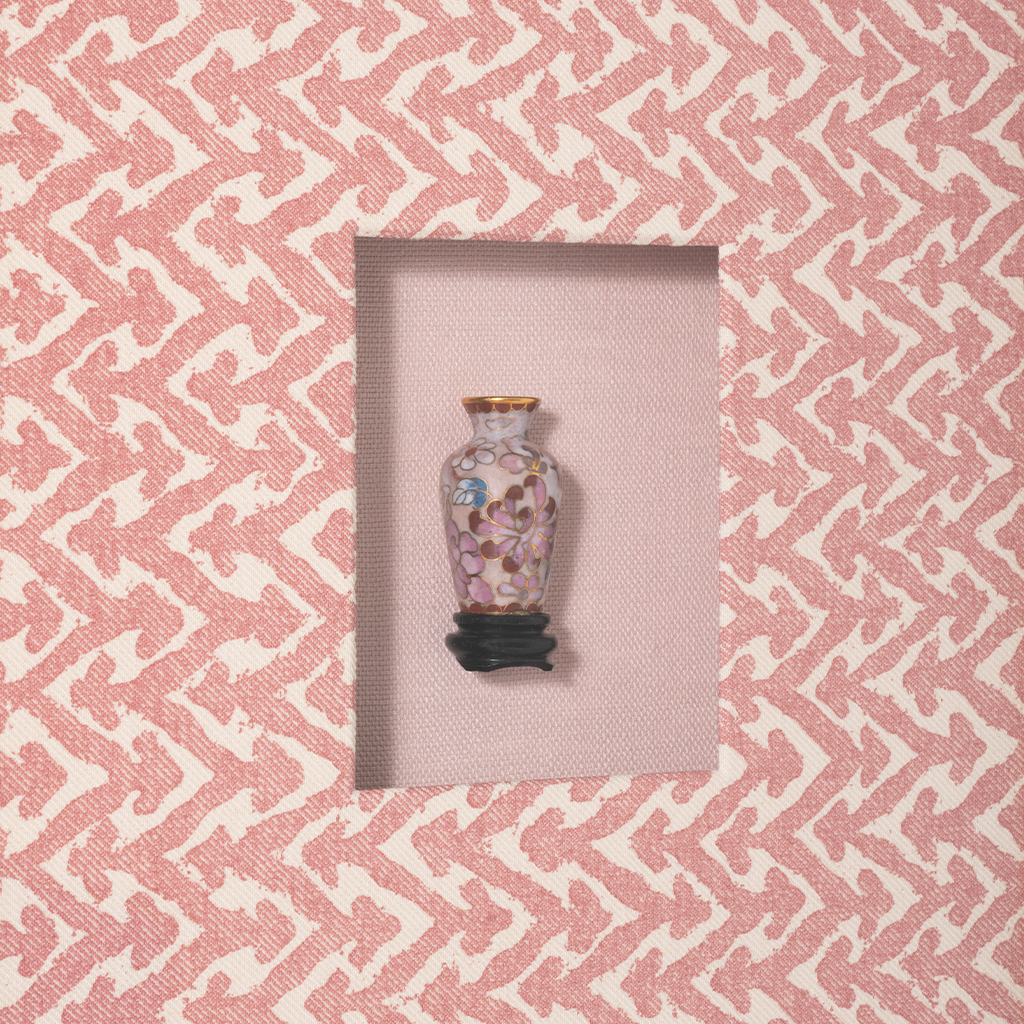 Miniature Cloisonné Vase on Pink Rabanna III