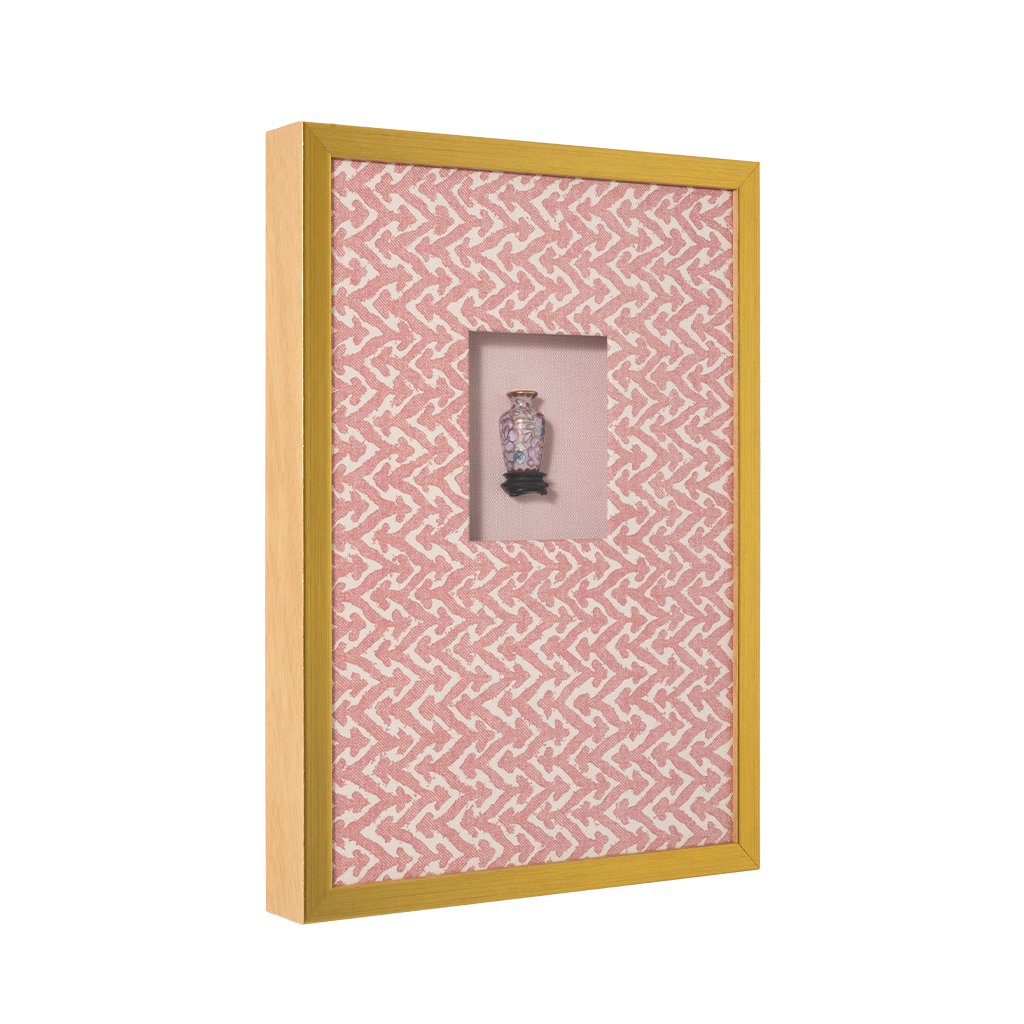 Miniature Cloisonné Vase on Pink Rabanna II